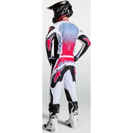 Pantaloni cross-enduro ALPINESTARS FLUID DRAG 2027 30 Negru/Alb/Albastru, 16
