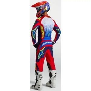 Pantaloni cross-enduro ALPINESTARS FLUID DRAG 2027 30 Negru/Alb/Albastru, 28