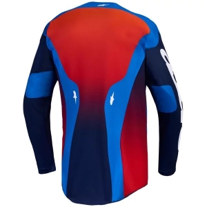 Tricou cross-enduro ALPINESTARS RACER HUNT 2027 S Alb/Rosu fluo/Albastru, 4