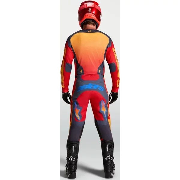 Pantaloni cross-enduro ALPINESTARS RACER HUNT 2027 30 Alb/Rosu fluo/Albastru, 3