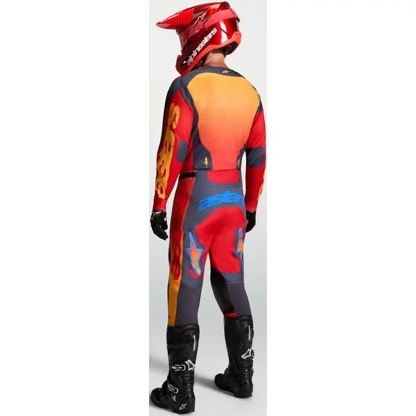 Pantaloni cross-enduro ALPINESTARS RACER HUNT 2027 30 Alb/Rosu fluo/Albastru, 5
