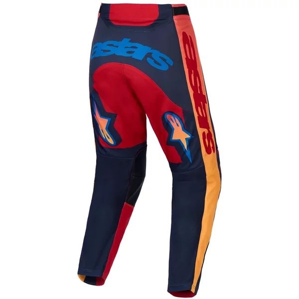 Pantaloni cross-enduro ALPINESTARS RACER HUNT 2027 30 Alb/Rosu fluo/Albastru, 9