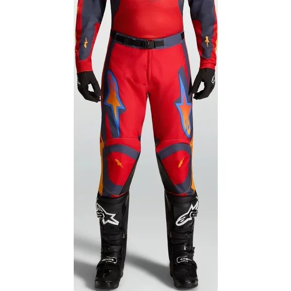 Pantaloni cross-enduro ALPINESTARS RACER HUNT 2027 30 Alb/Rosu fluo/Albastru, 11