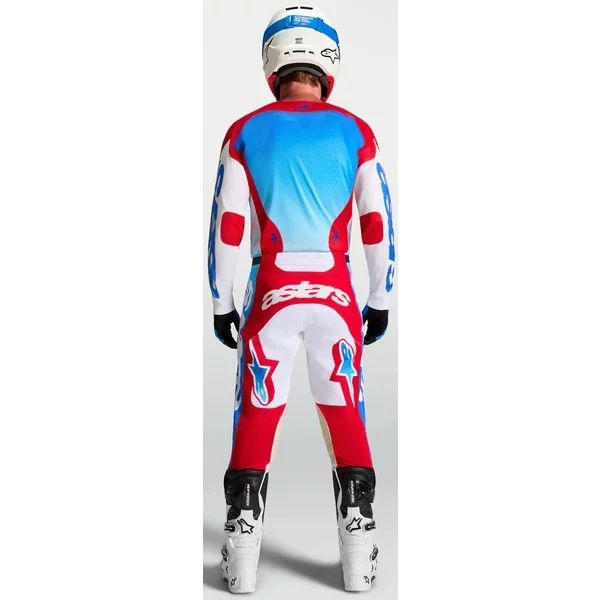 Pantaloni cross-enduro ALPINESTARS RACER HUNT 2027 30 Alb/Rosu fluo/Albastru, 12