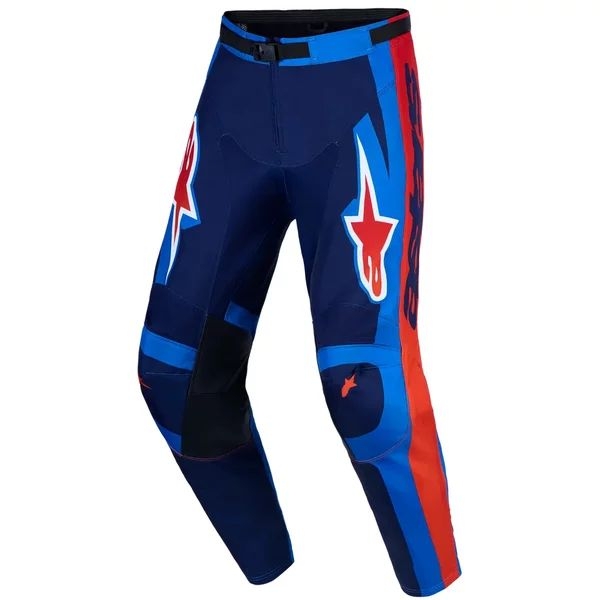 Pantaloni cross-enduro ALPINESTARS RACER HUNT 2027 30 Alb/Rosu fluo/Albastru, 17