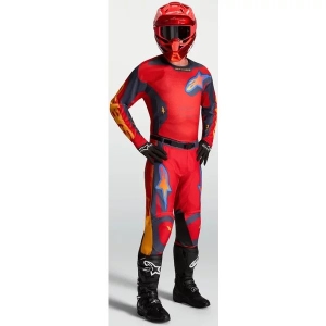 Pantaloni cross-enduro ALPINESTARS RACER HUNT 2027 30 Alb/Rosu fluo/Albastru, 4