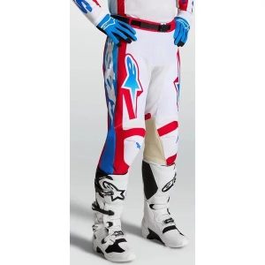 Pantaloni cross-enduro ALPINESTARS RACER HUNT 2027 30 Alb/Rosu fluo/Albastru, 13