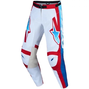 Pantaloni cross-enduro ALPINESTARS RACER HUNT 2027 30 Alb/Rosu fluo/Albastru, 21