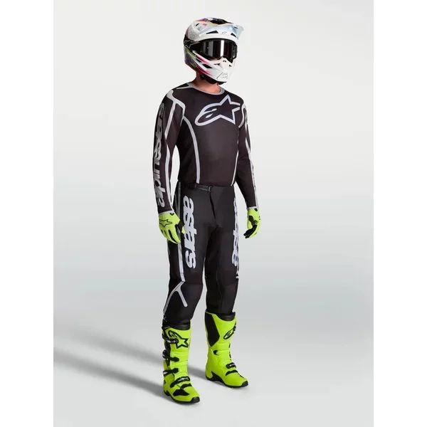 Tricou cross-enduro ALPINESTARS FLUID APEX V2 2027 S Negru/Verde fluo, 3