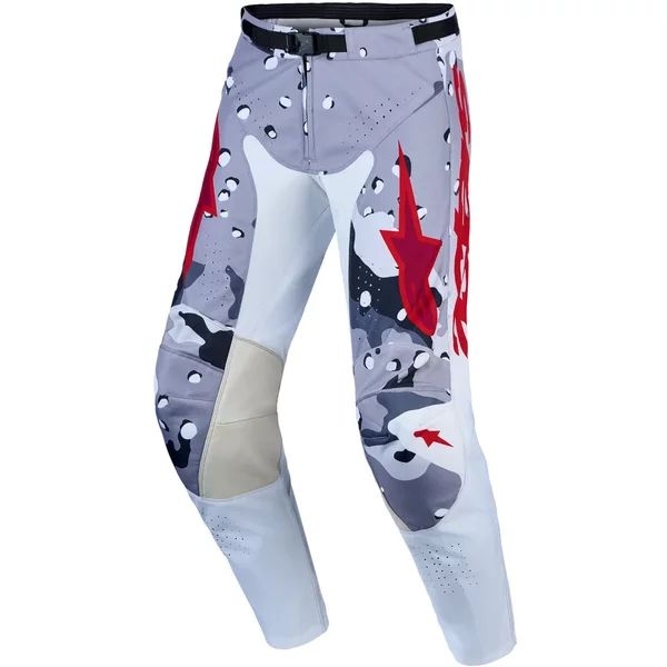 Pantaloni cross-enduro ALPINESTARS RACER AIR LONE 2027 30 Gri/Camuflaj/Rosu, 2