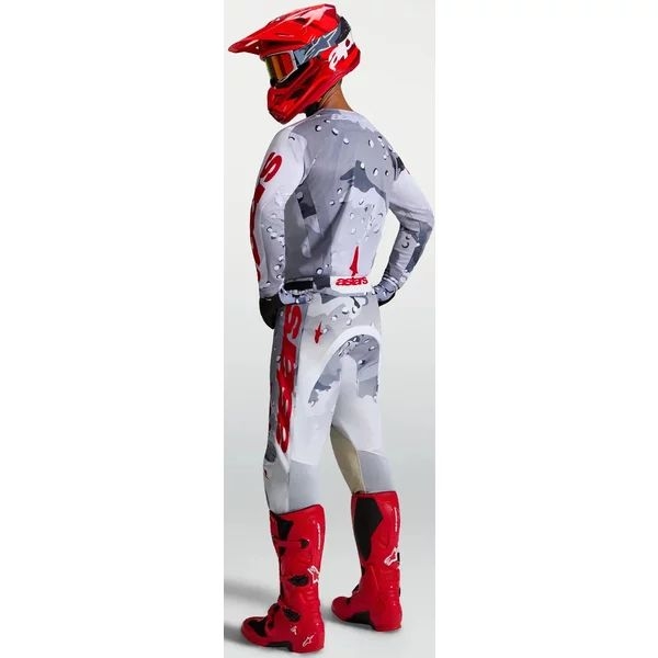 Pantaloni cross-enduro ALPINESTARS RACER AIR LONE 2027 30 Gri/Camuflaj/Rosu, 5