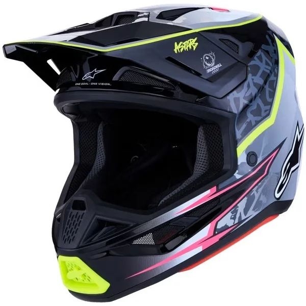 Casca cross-enduro ALPINESTARS S-M7 BLASTER ECE06 S Negru/Gri/Galben fluo, 2