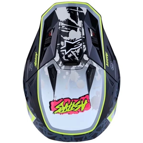 Casca cross-enduro ALPINESTARS S-M7 BLASTER ECE06 S Negru/Gri/Galben fluo, 11
