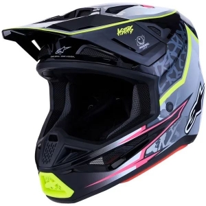 Casca cross-enduro ALPINESTARS S-M7 BLASTER ECE06 S Negru/Gri/Galben fluo