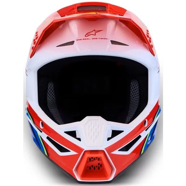 Casca cross-enduro de copii ALPINESTARS S-M3 YOUTH FALCON ECE06 S Rosu/Alb/Albastru, 13