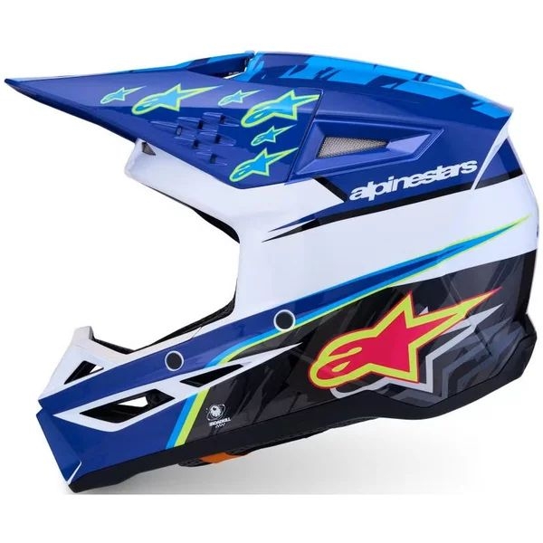 Casca cross-enduro de copii ALPINESTARS S-M3 YOUTH FALCON ECE06 S Rosu/Alb/Albastru, 14