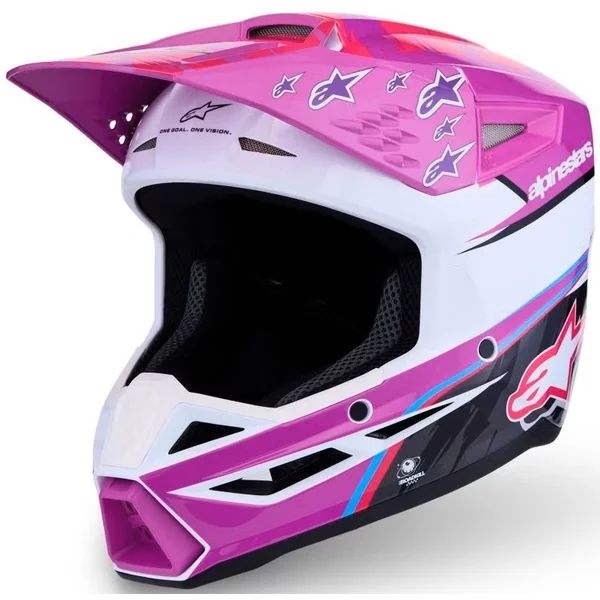 Casca cross-enduro de copii ALPINESTARS S-M3 YOUTH FALCON ECE06 S Albastru/Alb/Negru, 12