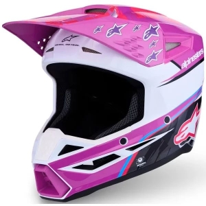 Casca cross-enduro de copii ALPINESTARS S-M3 YOUTH FALCON ECE06 S Albastru/Alb/Negru, 12