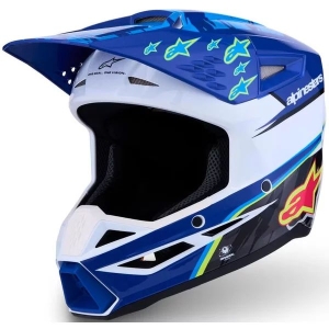 Casca cross-enduro de copii ALPINESTARS S-M3 YOUTH FALCON ECE06 L Albastru/Alb/Negru, 17
