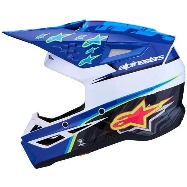 Casca cross-enduro ALPINESTARS S-M3 FALCON ECE06 S Rosu/Alb/Albastru, 8