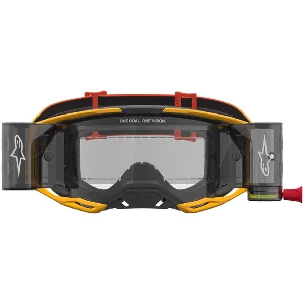 Ochelari cross-enduro ALPINESTARS VISION 8 AMBER ROLL OFF GOGGLES Negru/Argintiu, 2