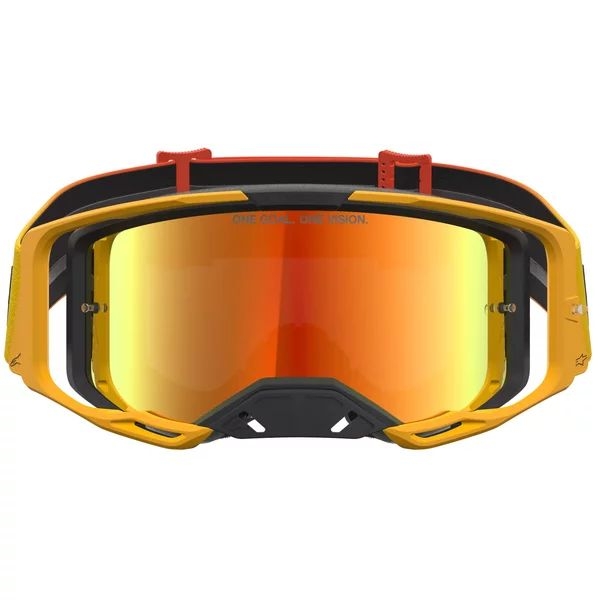 Ochelari cross-enduro ALPINESTARS VISION 8 AMBER MIRROR GOGGLES Negru/Argintiu, 12