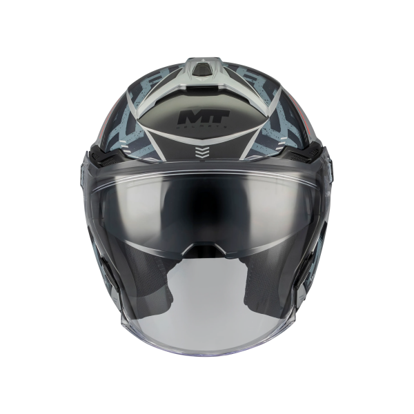 Casca open face motociclete MT Cosmo SV Arrow C2 gri lucios (ochelari soare integrati) - tip viziera: MT-V-37 - XS (53/54cm), 4