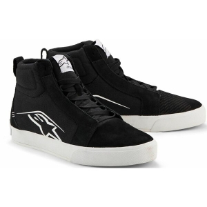 Ghete moto ALPINESTARS RIDE-63 CANVAS 41 Alb/Negru/Carouri, 20