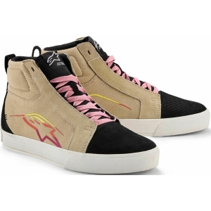 Ghete moto ALPINESTARS RIDE-63 CANVAS 44 Alb/Negru/Carouri, 4