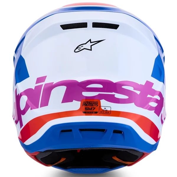 Casca cross-enduro ALPINESTARS SUPERTECH S-M7 CORE ECE06 S Alb/Albastru/Rosu, 9