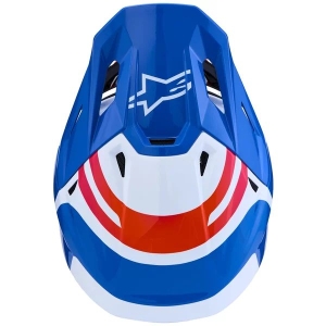 Casca cross-enduro ALPINESTARS SUPERTECH S-M7 CORE ECE06 S Alb/Albastru/Rosu, 11