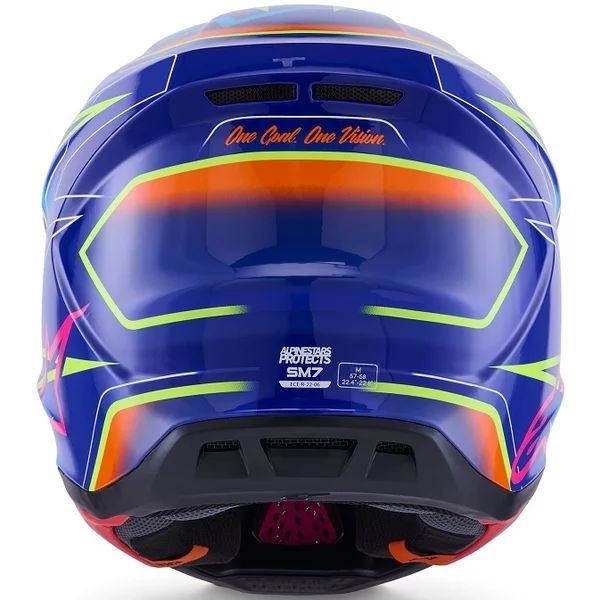 Casca cross-enduro ALPINESTARS SUPERTECH S-M7 CAST ECE06 S Rosu/Galben fluo/Albastru, 11