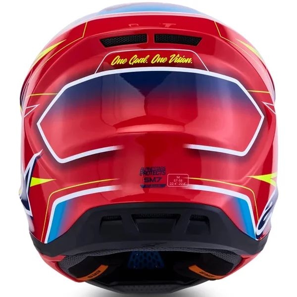 Casca cross-enduro ALPINESTARS SUPERTECH S-M7 CAST ECE06 S Rosu/Galben fluo/Albastru, 21