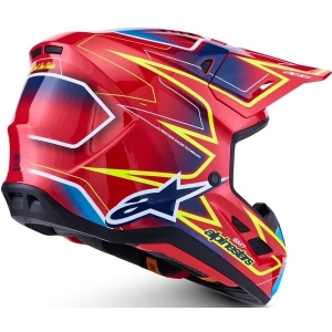 Casca cross-enduro ALPINESTARS SUPERTECH S-M7 CAST ECE06 S Rosu/Galben fluo/Albastru, 17