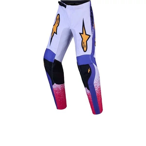 Pantaloni cross-enduro de copii ALPINESTARS FLUID DRAG 2027 26 Alb/Mov/Auriu, 17