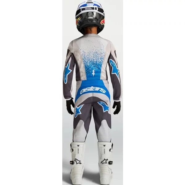 Pantaloni cross-enduro de copii ALPINESTARS FLUID DRAG 2027 26 Alb/Mov/Auriu, 18