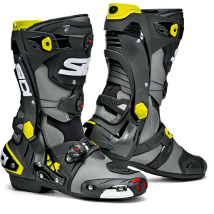Cizme Moto Rex Grey-Black-Yellow Fluo