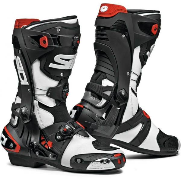 Cizme Moto Rex White-Black, 2