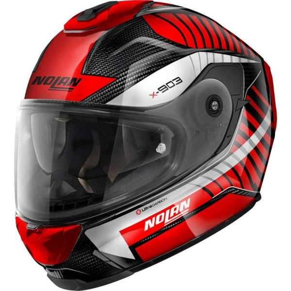Casca Moto Full-Face X-903 Ultra Carbon Starlight N-Com Carbon Red/White 24, 2