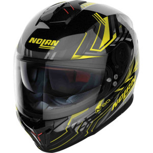 Casca Moto Full-Face N80-8 Turbolence N-Com Glossy Black Yellow 24, 3