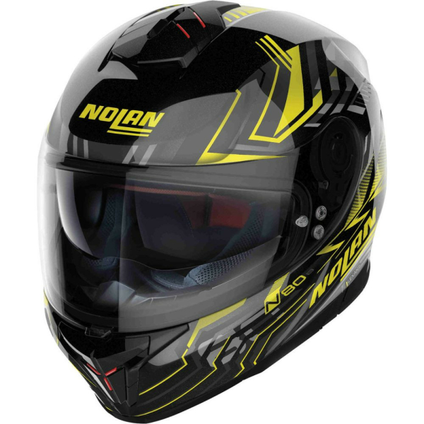 Casca Moto Full-Face N80-8 Turbolence N-Com Glossy Black Yellow 24, 2