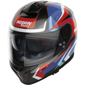 Casca Moto Full-Face N80-8 Rumble N-Com Metal Black Red Blue White 24, 3