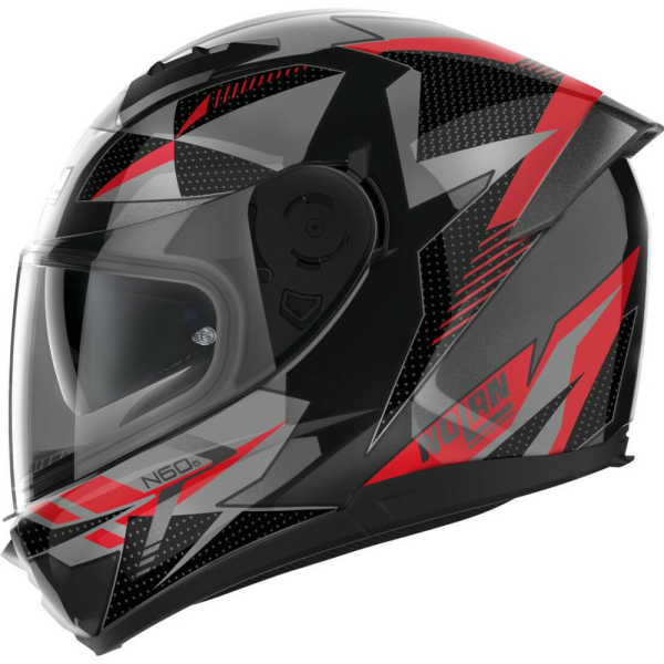 Casca Moto Full-Face N60-6 Wiring Metal Black Red/Silver 24, 5