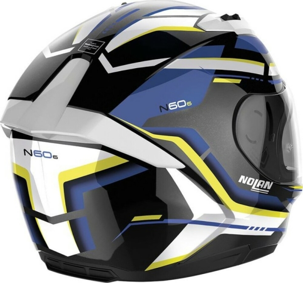 Casca Moto Full-Face N60-6 Special Metal Black White/Yellow/Blue 24, 8