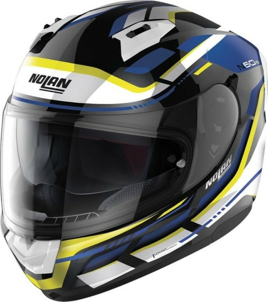 Casca Moto Full-Face N60-6 Special Metal Black White/Yellow/Blue 24, 2