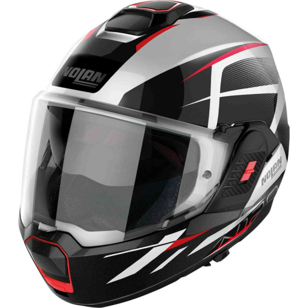 Casca Moto FLIP BACK N120-1 06 Nightlife N-Com Metal White Red/Black 24, 3