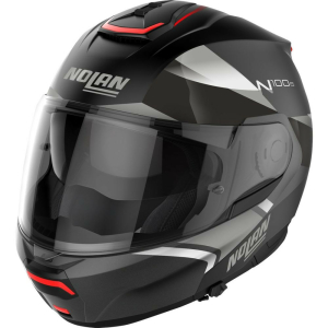 Casca Moto Flip-Up N100-6 Paloma N-Com Flat Black Silver/Flat Lava Grey 24