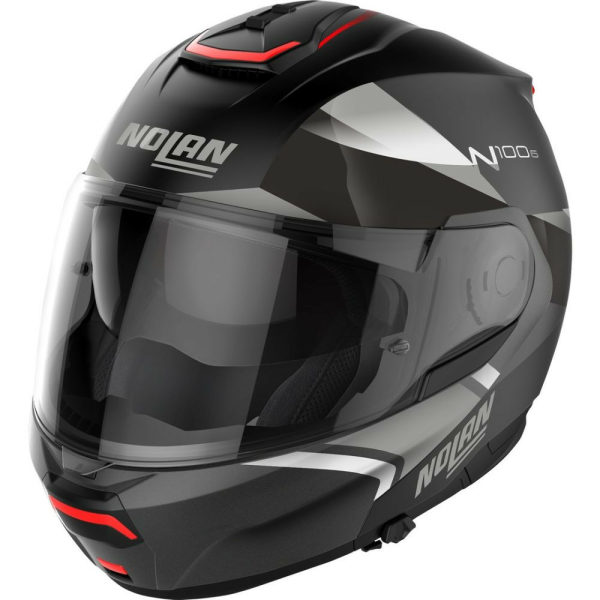 Casca Moto Flip-Up N100-6 Paloma N-Com Flat Black Silver/Flat Lava Grey 24, 3