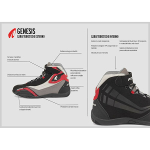 Ghete Moto Genesis Black Red, 3