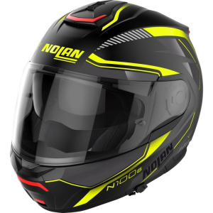 Casca Moto Flip-Up N100-6 Surveyor N-Com Flat Black Yellow/White/Anthracite 24